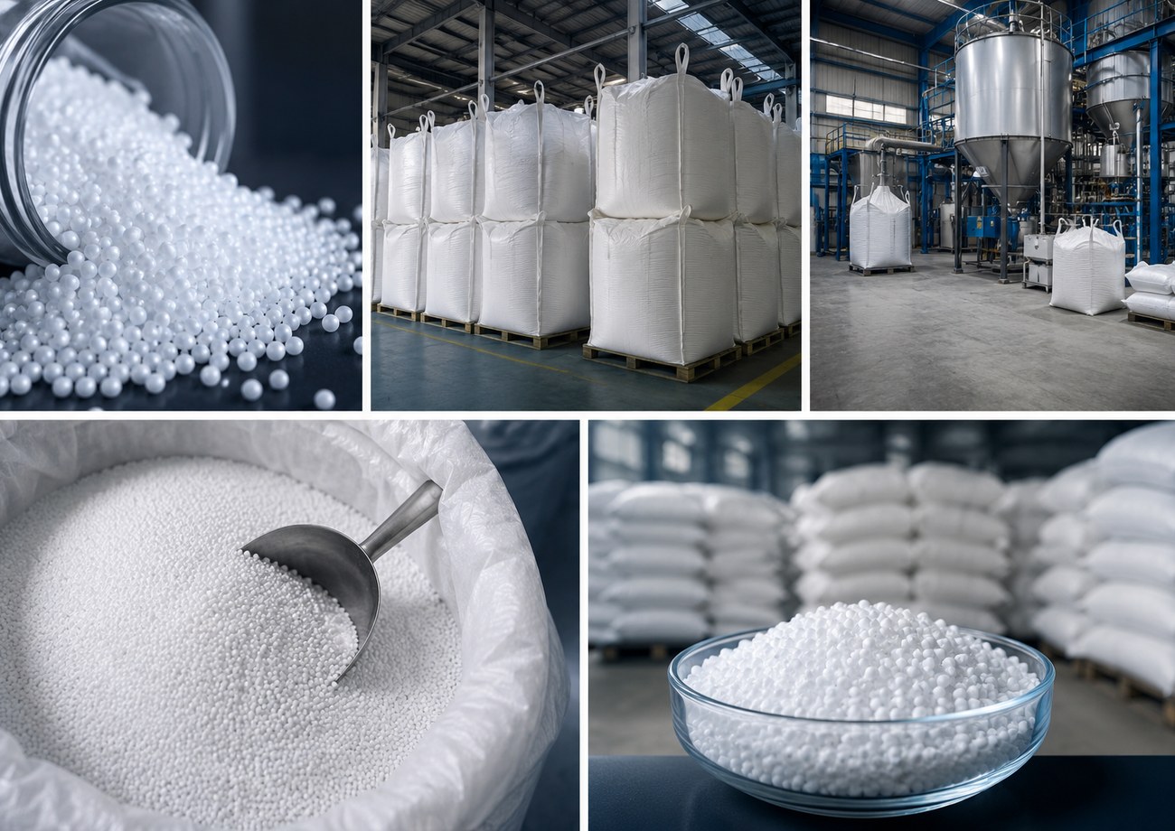 Industrial product scope with EPS beads, polymers, materials and factory supplies